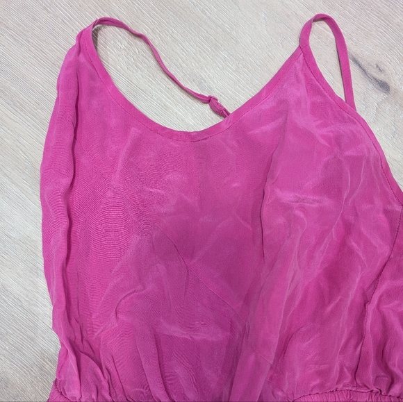Wilfred Silk Peri Romper in Hot Pink - Picture 5 of 9
